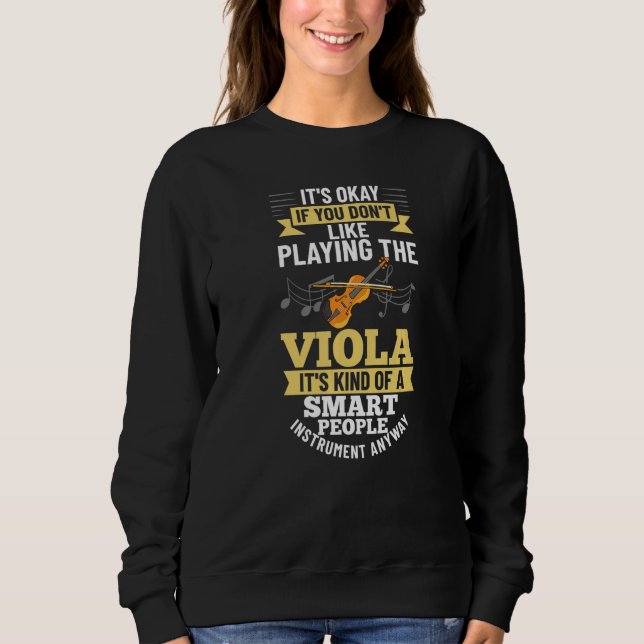Sweatshirt Viola Instrument Music Notes Player Lesson Beginne (Devant)
