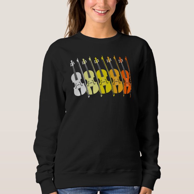 Sweatshirt Viola Team  music teacher  musician  sunset colour (Devant)