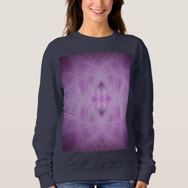 Sweatshirt VIOLET - Art fractal - (Devant)
