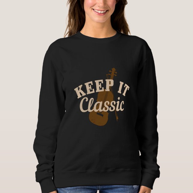 Sweatshirt Violon - Gardez-Le Classique (Devant)