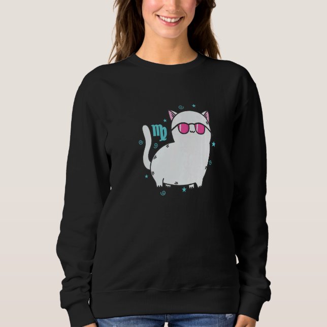 Sweatshirt Virgo Zodiac Sign as a Cat Horoscope (Devant)
