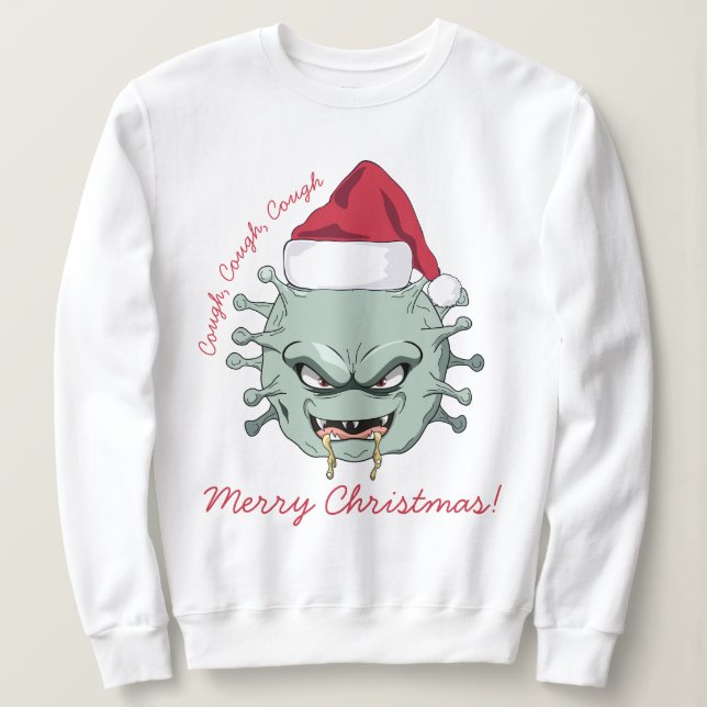 Sweatshirt Virus de Noël malin (Design devant)