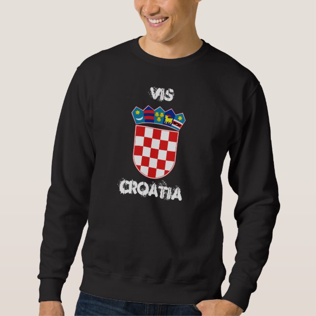 Sweatshirt Vis, Croatie avec armoiries (Devant)