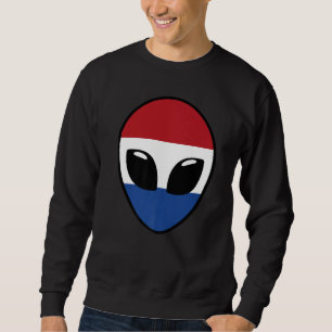 Sweatshirt Visage Alien Pays-Bas Hollande Drapeau Néerlandais