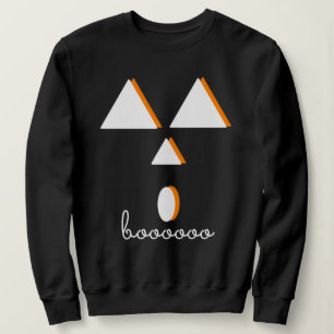 Sweatshirt Visage de citrouille géométrique d'Halloween 