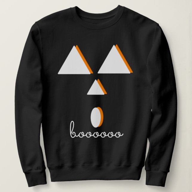 Sweatshirt Visage de citrouille géométrique d'Halloween  (Design devant)