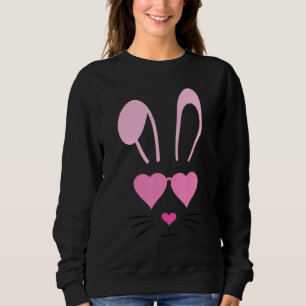 Sweatshirt Visage De Lapin Avec Lunettes De Soleil Pour Garço