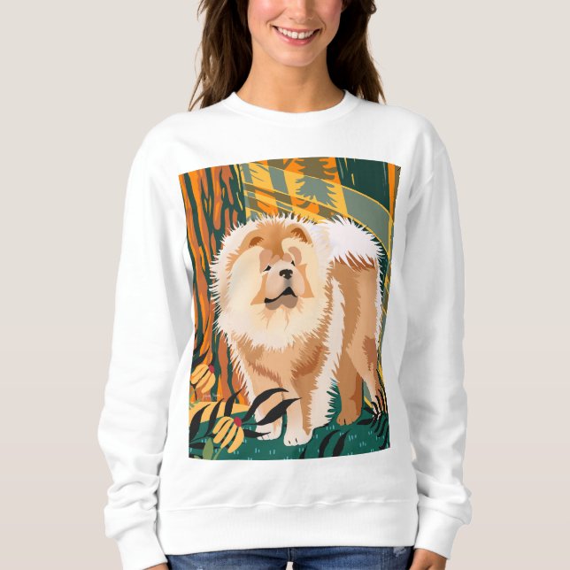 Sweatshirt VISAGE LE SOLEIL Chow style chemise blanche (Devant)