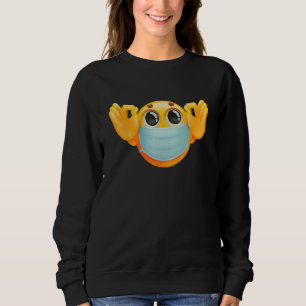 Sweatshirt Visage Médicale Masque d'usure Masque Ok Signer Mè