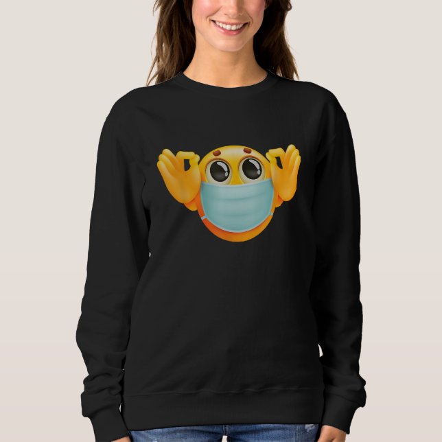 Sweatshirt Visage Médicale Masque d'usure Masque Ok Signer Mè (Devant)
