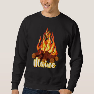 Sweatshirt Visite en détresse Maine Vacation Camping Camp Bon
