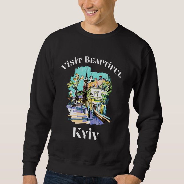 Sweatshirt Visiter le magnifique Kiev (Devant)