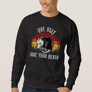 Sweatshirt Vivez Vilain Fake Votre Opossum De Mort
