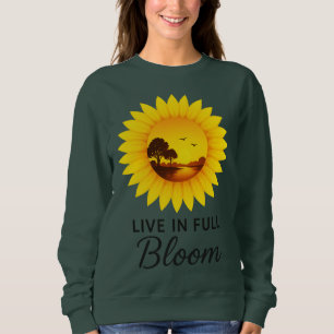 Sweatshirt Vivre en pleine floraison Sunflower Sunset Inspira