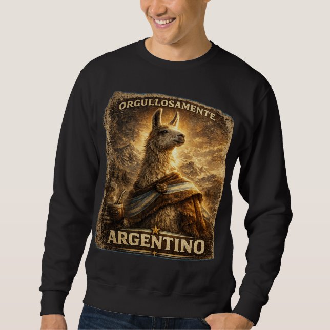 Sweatshirt VLLC Orgullosamente Argentino Llama Mate Patriotic (Devant)