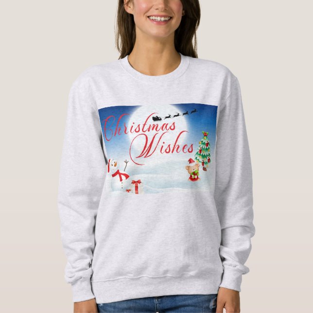 Sweatshirt Vœux de Noël (Devant)