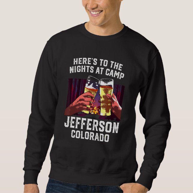 Sweatshirt Voici Les Nuits Au Camp Jefferson Camping Colo (Devant)