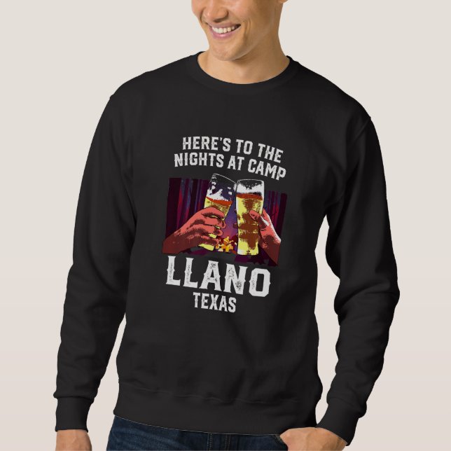 Sweatshirt Voici Les Nuits Au Camp Llano Camping Texas Ca (Devant)