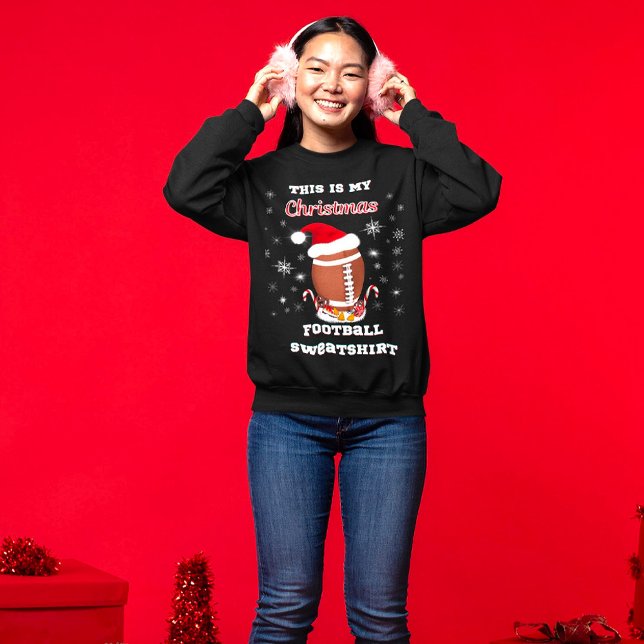 Sweatshirt Voici ma chemise de football de Noël avec des snac (Créateur téléchargé)