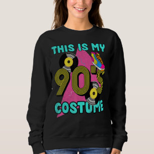 Sweatshirt Voici Mon Costume des années 90 1990 Theme Party V