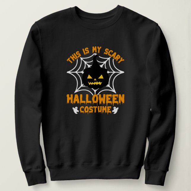 Sweatshirt Voici mon costume d'Halloween (Design devant)