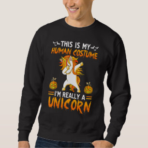 Sweatshirt Voici mon costume humain Je suis vraiment une lico