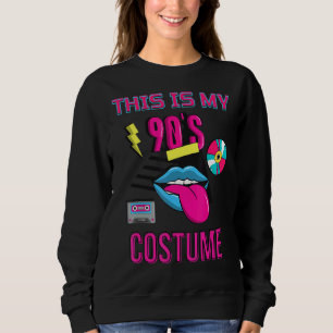 Sweatshirt Voici Mon Costume Retro 90s Costume Vibe Partie