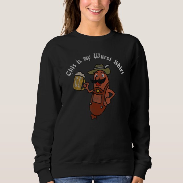 Sweatshirt Voici Mon Wurst German Lederhosen Pun (Devant)