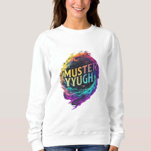 Sweatshirt voici un dessin de t-shirt avec le texte "Muster Y (Devant)