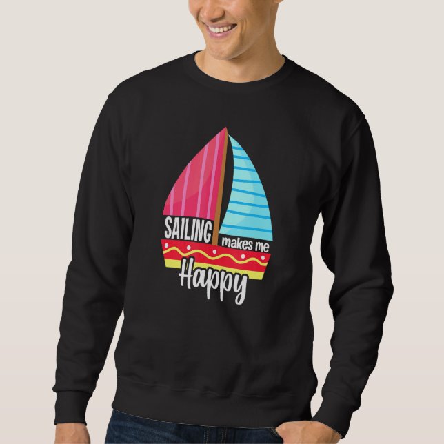 Sweatshirt Voile Me Rend Heureux Voilier (Devant)