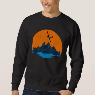 Sweatshirt Voilier Vol À Propos Des Montagnes Coucher De Sole