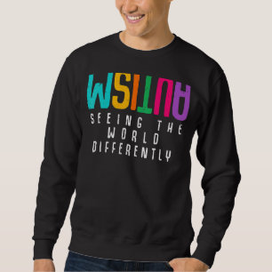 Sweatshirt Voir Le Monde Différent Soutenir Les Autistes