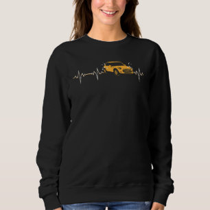 Sweatshirt Voiture classique pulse pulse pulse Ekg Voiture Am