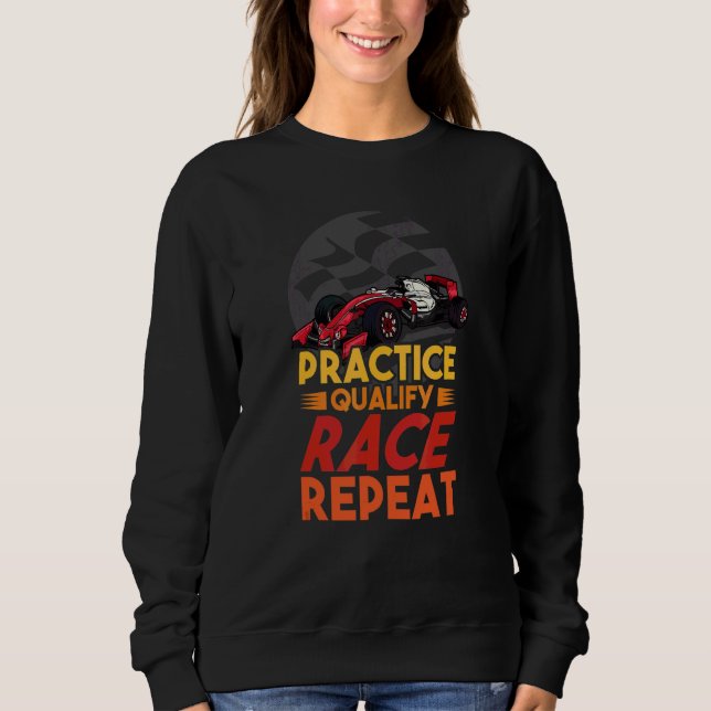 Sweatshirt Voiture de Formule de Course à Roue Ouverte Entraî (Devant)