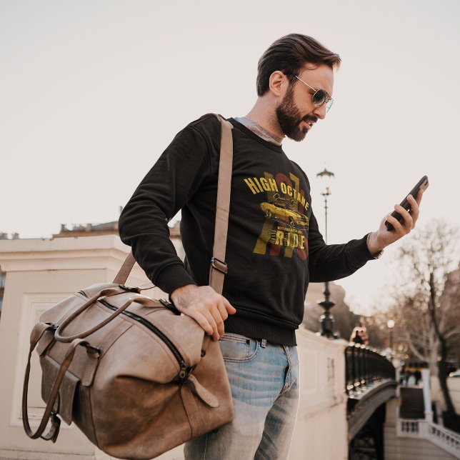 Sweatshirt Voiture de musculation à haute octane Côte Ouest (Créateur téléchargé)