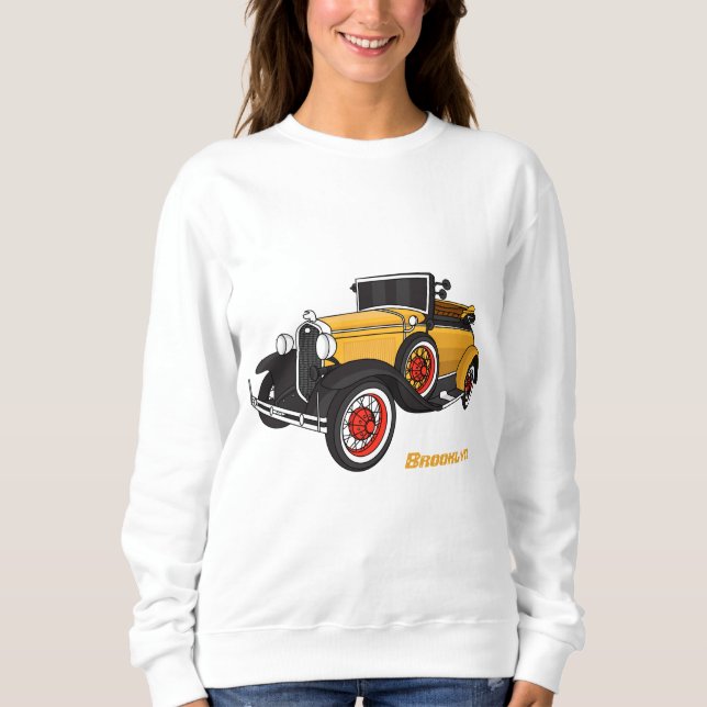 Sweatshirt Voiture jaune classique 1931 (Devant)