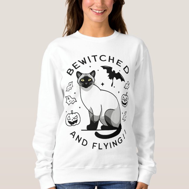 Sweatshirt Vol envoûté : Le chat siamois enchanté (Devant)