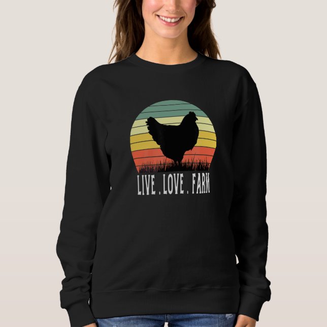 Sweatshirt Volaille de poulet Poule Hen Fermier Oeuf d'élevag (Devant)
