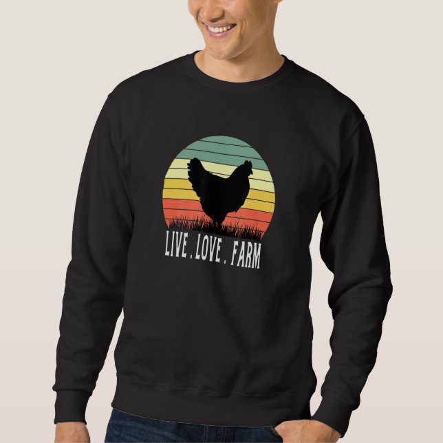 Sweatshirt Volaille de poulet Poule Hen Fermier Oeuf d'élevag (Devant)