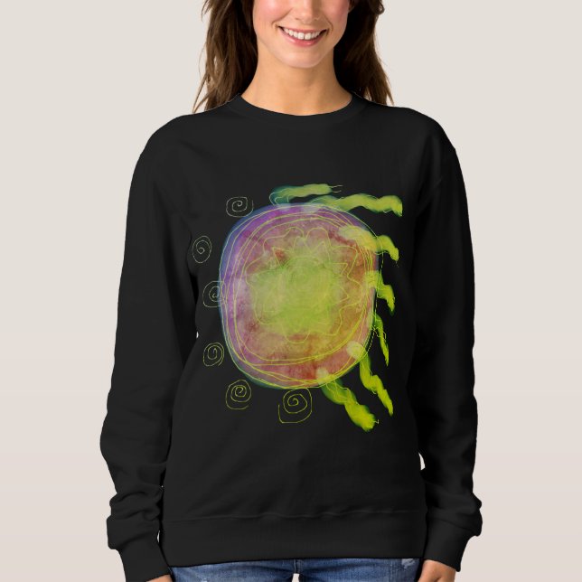 Sweatshirt Voler l'art Abstrait original Sun pour porter (Devant)