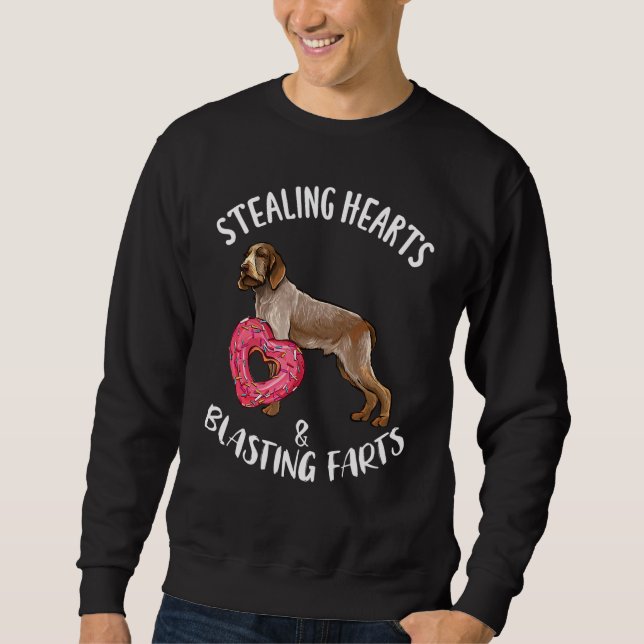 Sweatshirt Voleur de cœur pétarade Spinoni Italiani ça vaut (Devant)