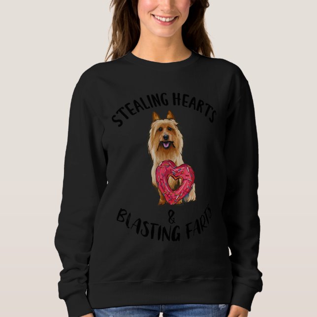 Sweatshirt Voleur de cœur pets explosifs Terrier Australien V (Devant)