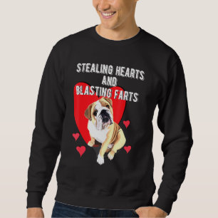 Sweatshirt Voleur de cœurs et bulldog qui pète Valenti