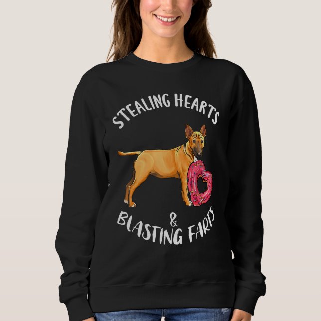 Sweatshirt Voleur de cœurs pets explosifs Taureau miniature T (Devant)