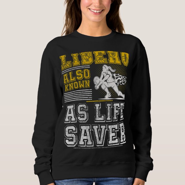 Sweatshirt Volley-ball For Men And Women Libero Donc Known As (Devant)
