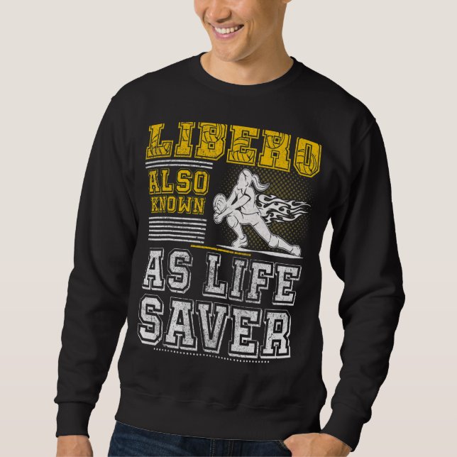 Sweatshirt Volley-ball For Men And Women Libero Donc Known As (Devant)