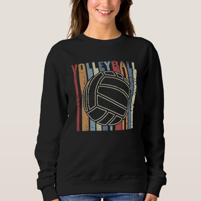Sweatshirt Volley-ball Vintage rétro (Devant)