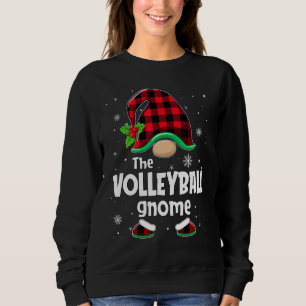 Sweatshirt Volleyball Gnome Buffalo à carreaux Noël Correspon