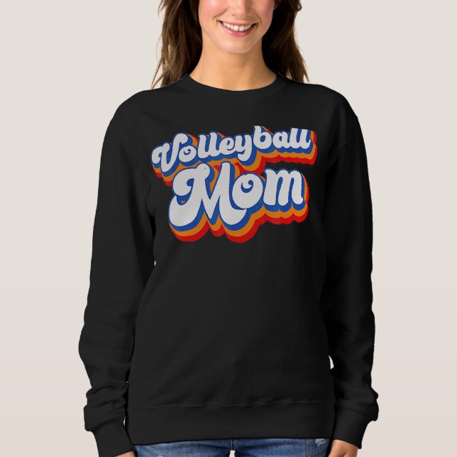 Sweatshirt Volleyball Maman Leopard Ball Maman Fête des Mères (Devant)