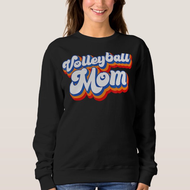 Sweatshirt Volleyball Maman Leopard Ball Maman's Day Cadeau (Devant)
